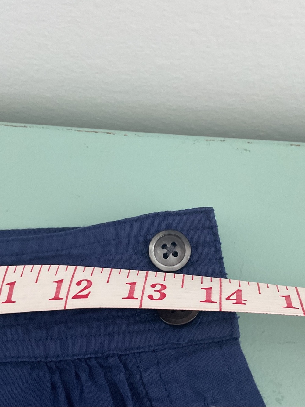 Madewell Navy Button-Trim 100% Cotton A-Line Skirt - Picture 8 of 11
